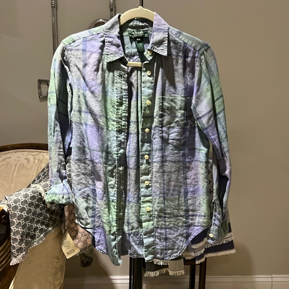 Ralph Lauren multi colored button down size P
